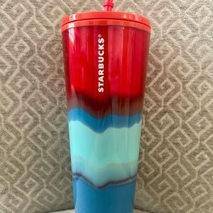 Starbucks Red and Blue Gradient Tumbler